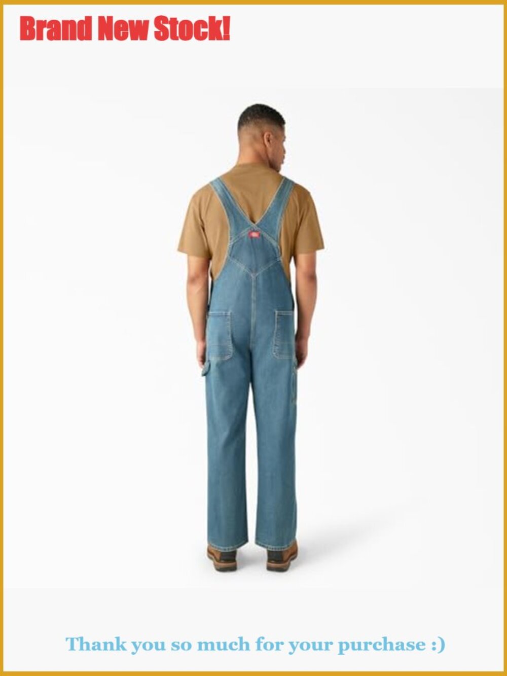 Men's Bib Overall in 100% Cotton Denim, Work Utility Coveralls